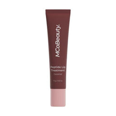 MCoBeauty Peptide Lip Treatment Caramel gloss swirl showing smooth texture and glow
