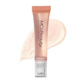 MCoBeauty Glow Treat lip oil with peach scent and rollerball for quick glossy shine.