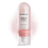 MCoBeauty Hydrate & Glow facial mist applies dewy radiance for makeup days.