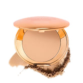 MCoBeauty Miracle Flawless pressed powder compact with mirror for quick on-the-go touch-ups