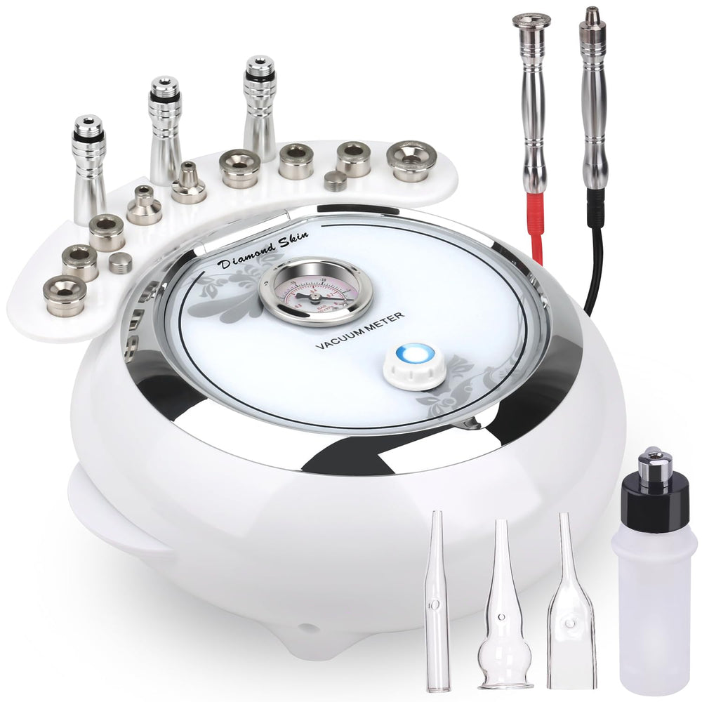 mcwdoit 3-in-1 microdermabrasion machine shows strong suction for professional or home skincare.