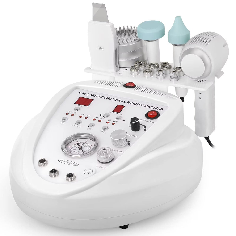 MCWDOIT 5-in-1 machine front view for at-home exfoliation and care.