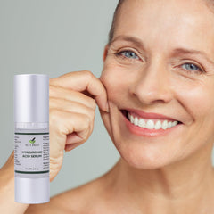 MD-Blend serum in hand showing silky texture for quick absorption