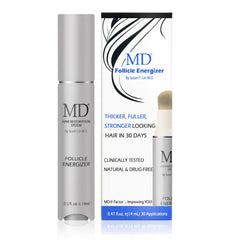 MD Lash Factor Follicle Energizer bottle for daily scalp nourishment and potential fullness.