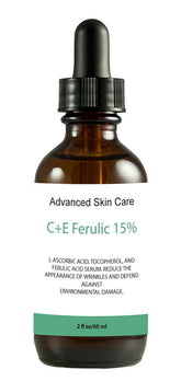 MD3 Advanced Skincare CE Ferulic Serum bottle with dropper for brightening benefits.