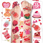 MDDRUIQI valentines tattoos 150-pc pack ideal for party favors and festive decor.