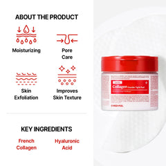 MDP Red Lacto Collagen Pad applied on skin for smoother, refreshed feel