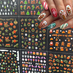 Mdscve Christmas snowflake decals add delicate sparkle for graceful nail art