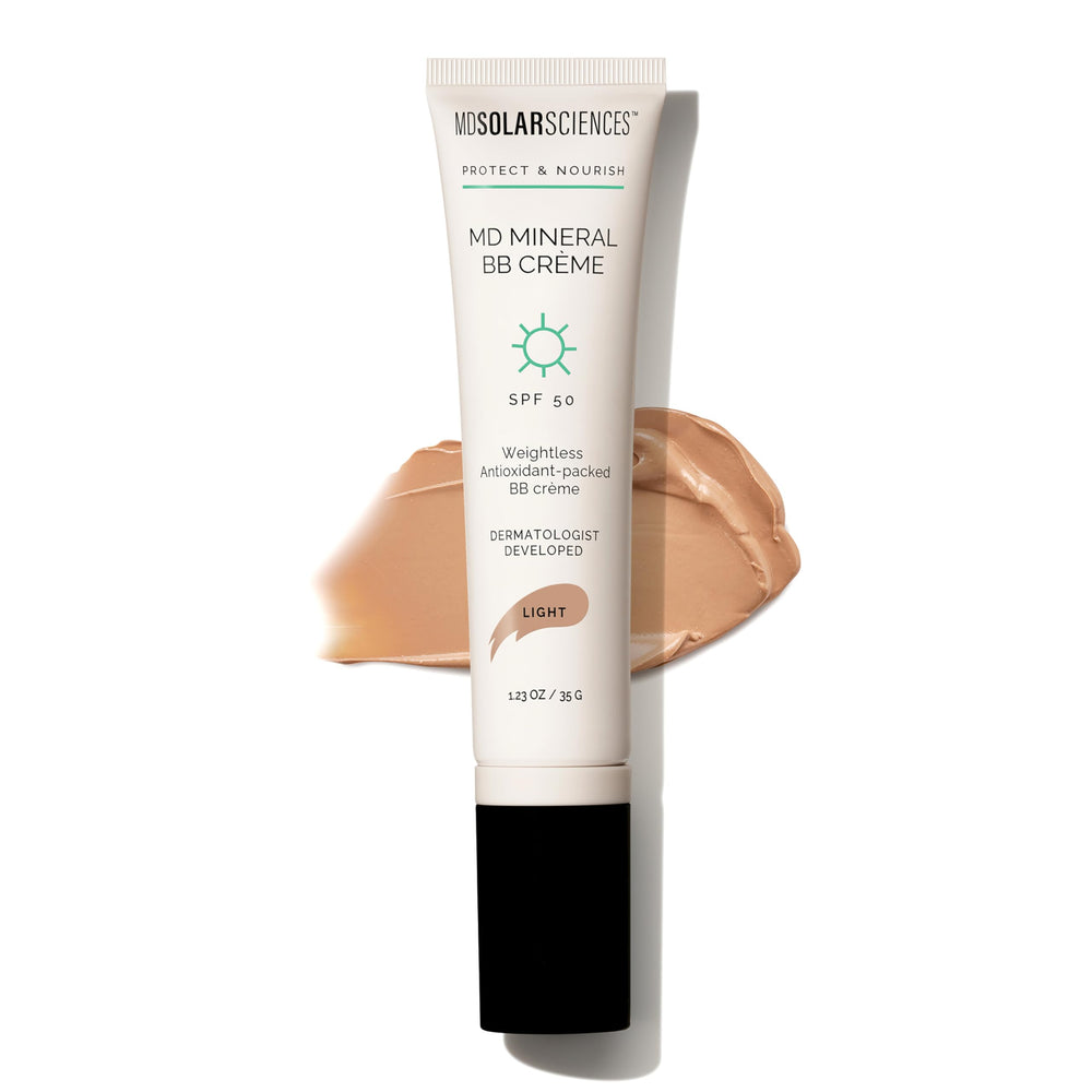 MDSolarSciences Mineral BB Creme packaging showcasing clean, travel-friendly sun protection.