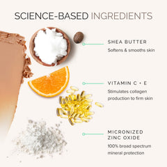 MDSolarSciences swatch shows sheer universal tint blending with skin.