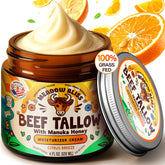Meadow Bliss beef tallow moisturizer jar showing Citrus Breeze hydration