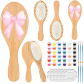 Meanplan DIY wooden hairbrush kit front view for personalized style