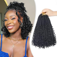 Mebeli Goddess box braids 10inch pack view shows lightweight, natural base