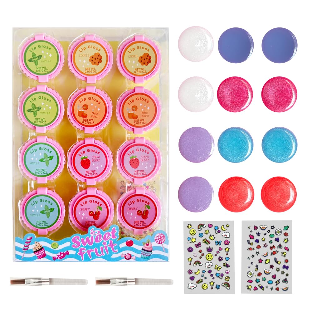 Mebtmel cupcake lip gloss set packaging highlights party-ready design.