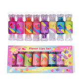 Mebtmel kids candy shapes lip gloss pack offers safe shimmer and easy cleanup