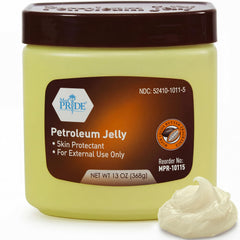 MED PRIDE Cocoa Butter Petroleum Jelly 13oz jar on shelf providing deep moisture for dry skin.