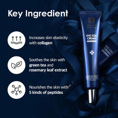 MEDI-PEEL Eye Tox Cream packaging with gold detailing promoting eye-area care