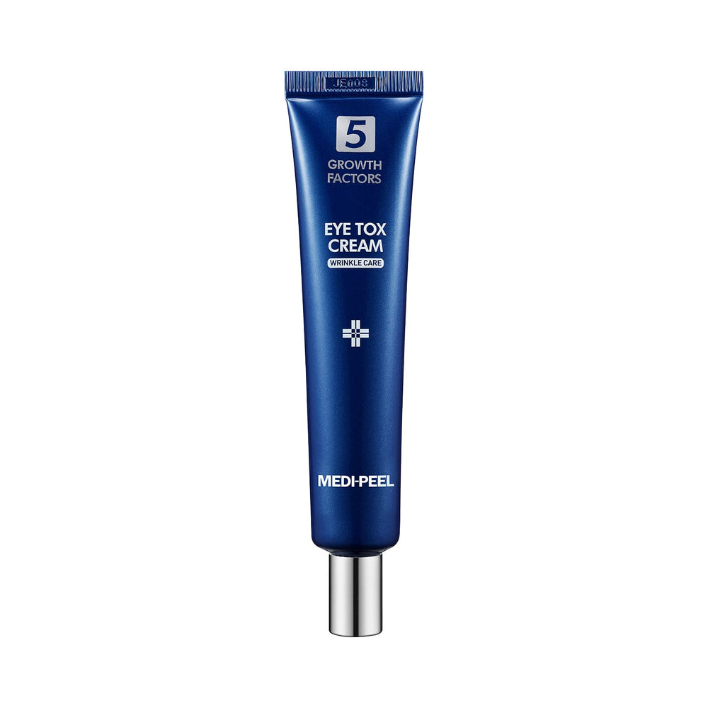 MEDI-PEEL Eye Tox Cream close-up of the tube highlighting anti-wrinkle benefits