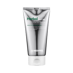 MEDI-PEEL Herbal Peel Tox bottle close-up showing soothing exfoliation for all skin types.