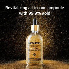 MEDI-PEEL Pure Gold 24K ampoule packaging close-up showing premium design.