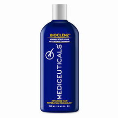 Mediceuticals Bioclenz Shampoo bottle closeup, ideal for daily cleansing and brand confidence.