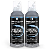 MediCleanse bottle with fine mist for piercing aftercare delivers gentle cleansing.
