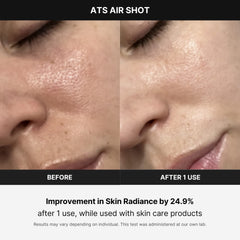 Medicube Age-R ATS Air Shot exfoliation action during use on skin