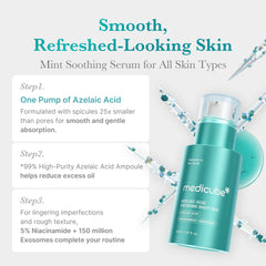 Medicube Azelaic Exosome Shot label closeup highlights azelaic acid and niacinamide.