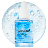 Medicube Hyaluronic Multi-Peptide PDRN Serum bottle closeup highlights glow-ready finish
