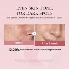 Medicube Pink Glow Toner being applied to cheek for radiance