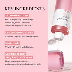 Close-up of Medicube pink glow toner texture for hydration