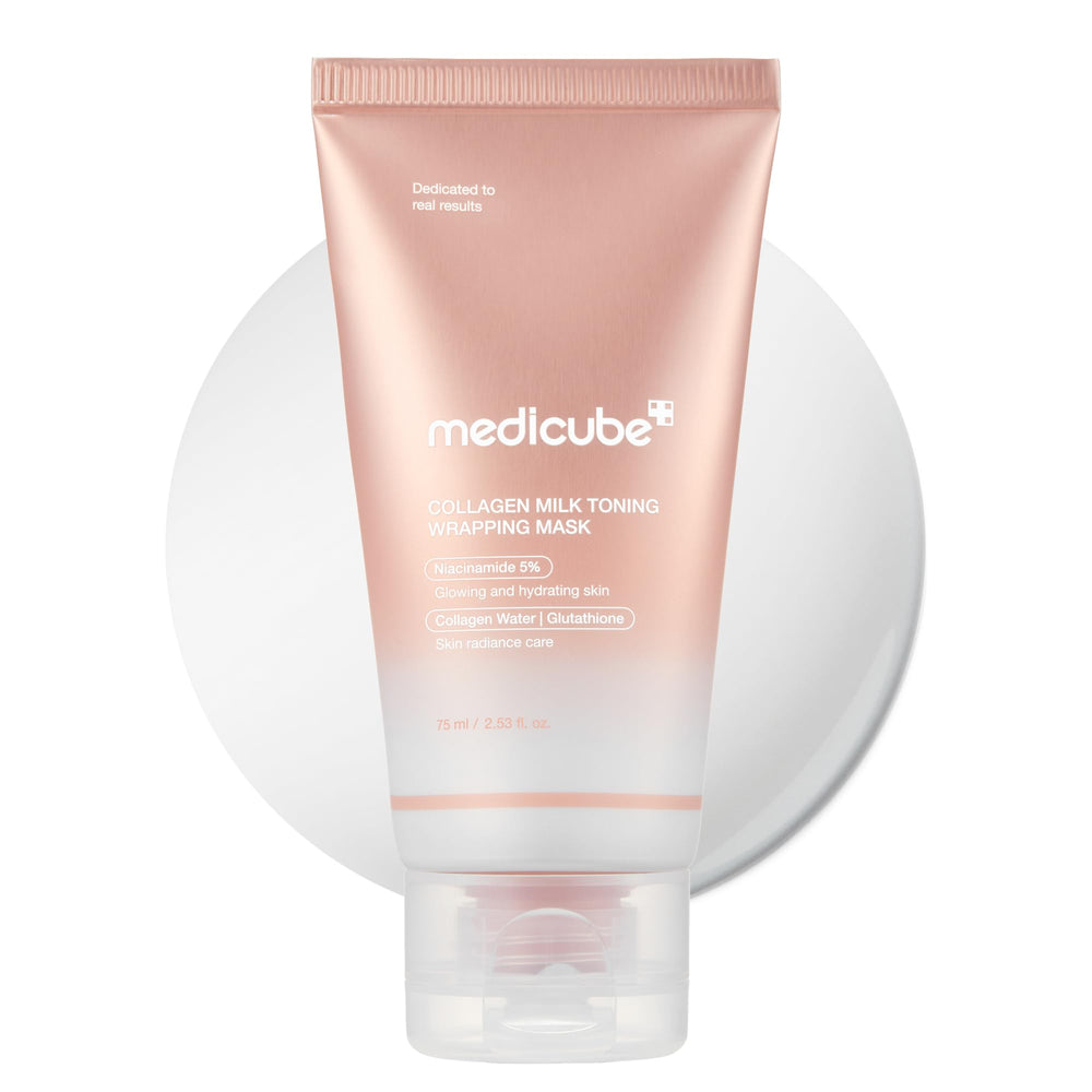 Medicube Wrapping Mask collagen glazed bottle showing daytime glow potential.