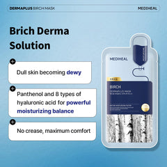 Mediheal Dermaplus panthenol-hyaluron blend closeup emphasizes moisture-boosting ingredients.