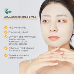 Mediheal EGT Ampoule Biodegradable sheet material highlighted as vegan.