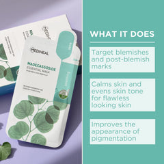 Mediheal Madecassoside mask on face providing soothing fit for sensitive skin