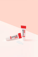 Mediheal Pantenolips Healbalm colorless ointment close-up showing clear shine for a smooth lip finish.