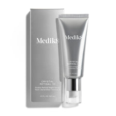Medik8 Crystal Retinal 10 bottle close-up highlighting night-ready skin support