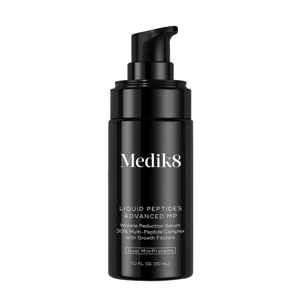 Medik8 Liquid Peptides Advanced MP bottle with dropper for precise application and hydration