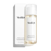 Medik8 Press and Glow toner bottle close-up highlighting gentle exfoliation for refreshed skin
