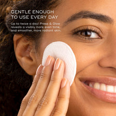 Medik8 Press and Glow tonic swirl showing hydration and PHA-based exfoliation