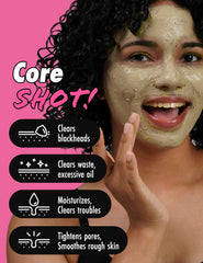 Closeup of Meditime Pore Corset Pack texture showing creamy clay and minerals