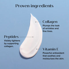 Medix 5.5 Collagen Cream texture showing a non-greasy finish.