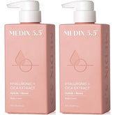 Medix 5.5 Hyaluronic Acid Body Lotion bottle pump hydrates dry skin for daily use