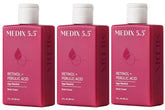 Medix 5.5 Retinol Body Lotion bottle front view, showing anti-aging formula for firmer skin