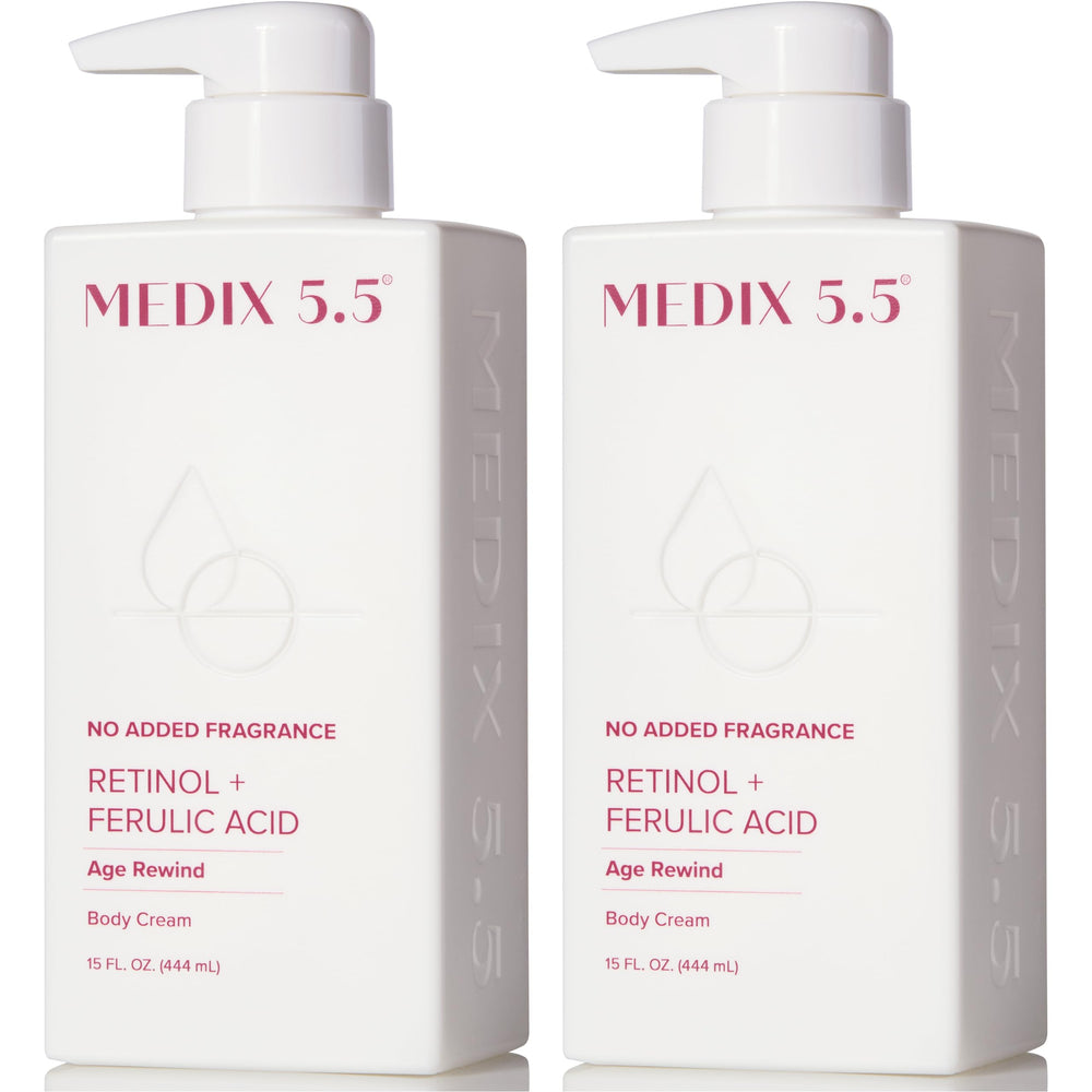 Medix 5.5 fragrance free retinol face moisturizer bottle provides daily hydration and smoothing.