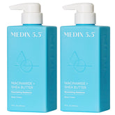 Medix 5.5 fragrance-free Niacinamide face lotion bottle for fast-absorbing hydration.