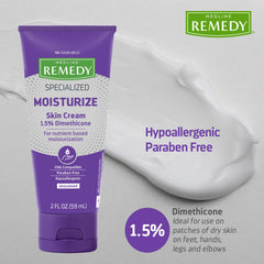 Hands applying Medline Remedy Skin Cream as part of daily moisturization.