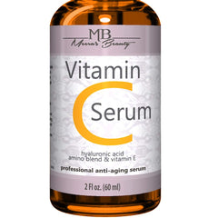 Meera's Beauty Vitamin C Serum bottle front view for brightening.