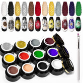 MEET ACROSS 12-color painting gel kit enabling versatile nail art designs
