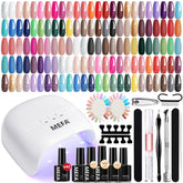 MEFA 42 colors gel polish collection displayed in a complete kit for versatile nail looks